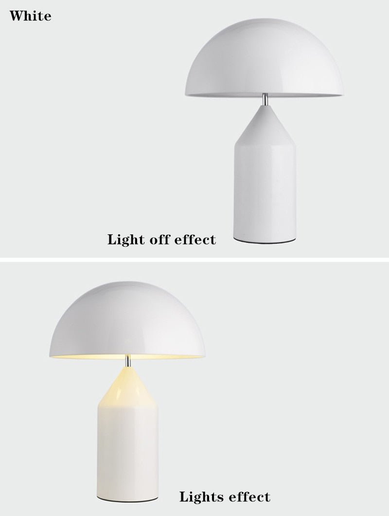 Mushroom Table Lamp Metal LED Decoration Lighting - Querencian