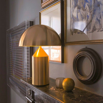Mushroom Table Lamp Metal LED Decoration Lighting - Querencian