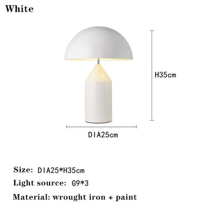 Mushroom Table Lamp Metal LED Decoration Lighting - Querencian