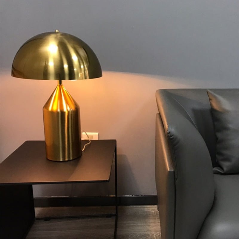 Mushroom Table Lamp Metal LED Decoration Lighting - Querencian