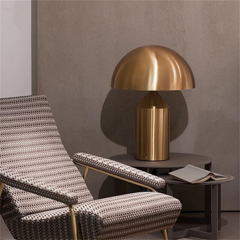 Mushroom Table Lamp Metal LED Decoration Lighting - Querencian