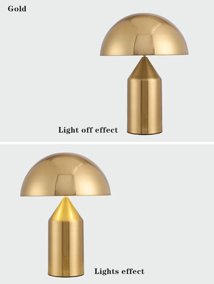 Mushroom Table Lamp Metal LED Decoration Lighting - Querencian