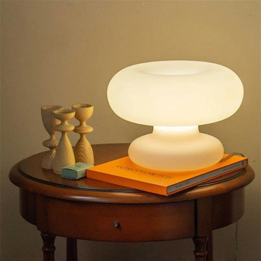 Mushroom Table Lamp Nordic Glass Table Light - Querencian