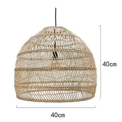 Natural Chinese Style Rattan Lamp Pendant light - Querencian