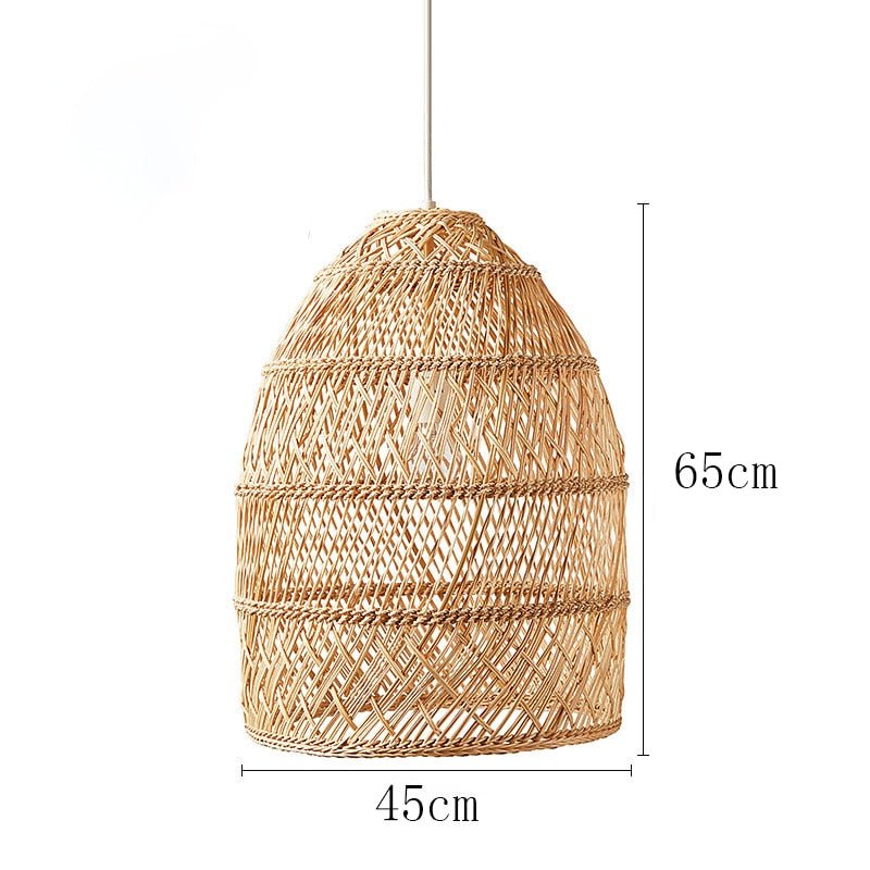 Natural Chinese Style Rattan Lamp Pendant light - Querencian
