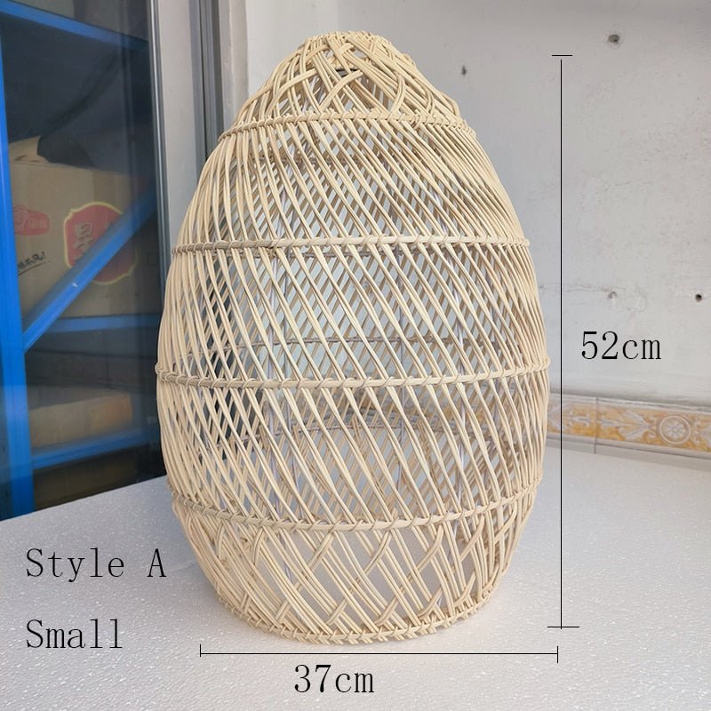 Natural Chinese Style Rattan Lamp Pendant light - Querencian