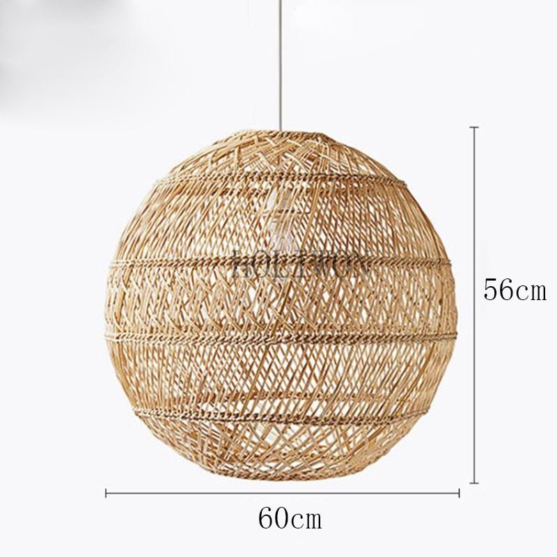 Natural Chinese Style Rattan Lamp Pendant light - Querencian