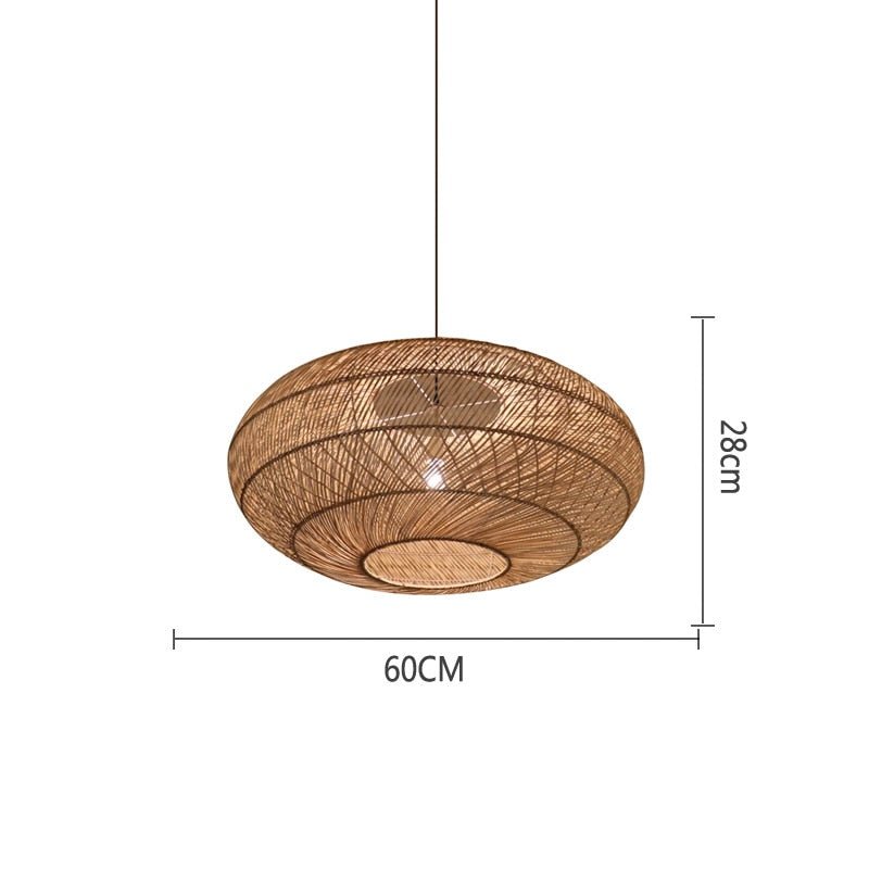 Natural Chinese Style Rattan Lamp Pendant light - Querencian