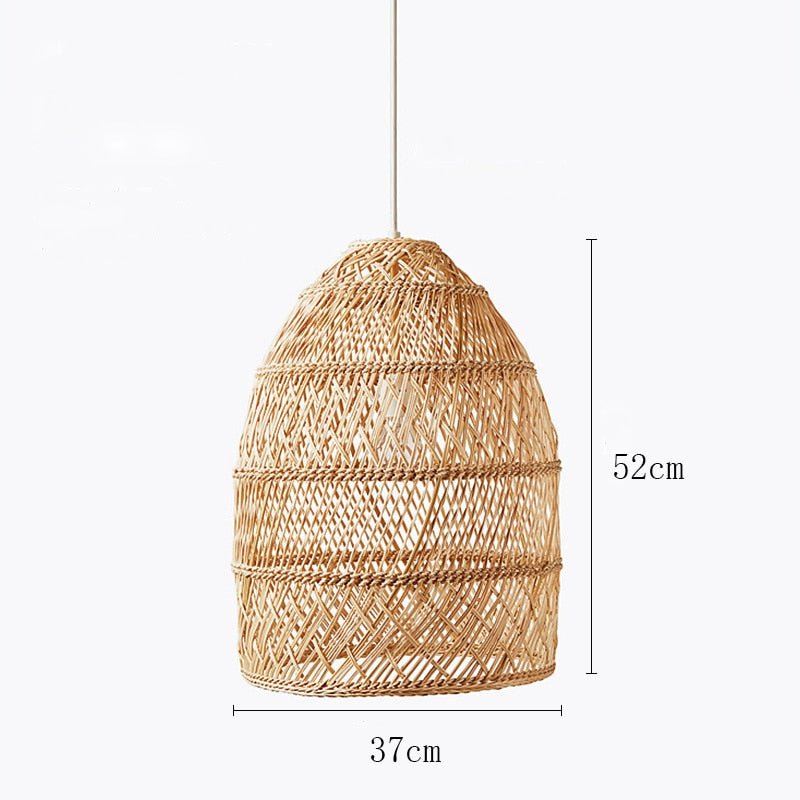 Natural Chinese Style Rattan Lamp Pendant light - Querencian