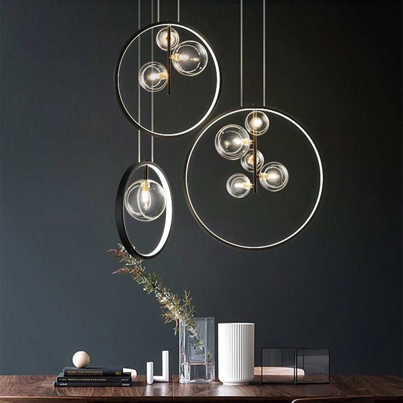 Nordic Creative Glass Soap Bubble Chandelier Lighting - Querencian