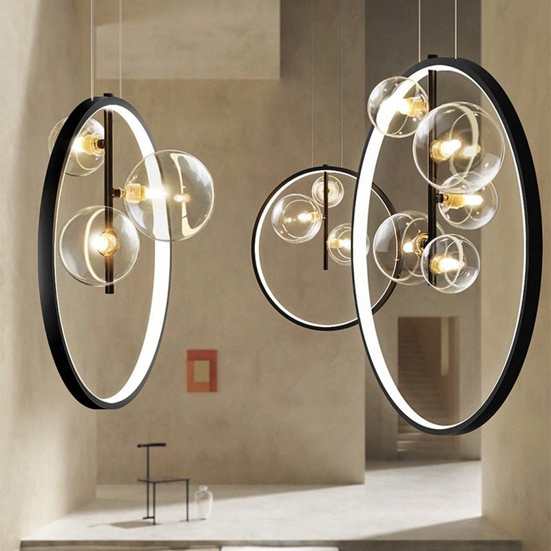 Nordic Creative Glass Soap Bubble Chandelier Lighting - Querencian