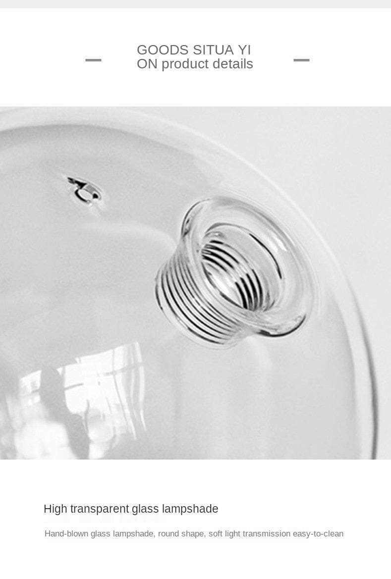 Nordic Creative Glass Soap Bubble Chandelier Lighting - Querencian