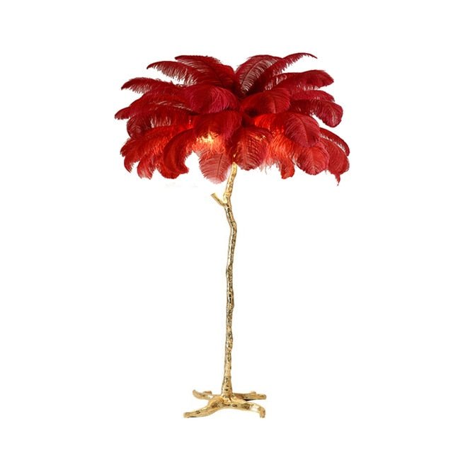 Nordic Ostrich Feather Led Floor Lamp - Querencian