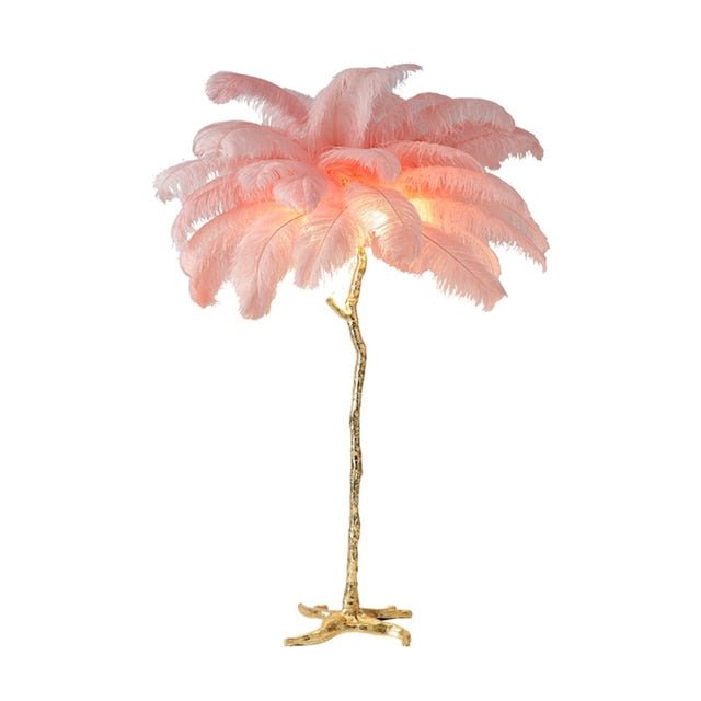 Nordic Ostrich Feather Led Floor Lamp - Querencian
