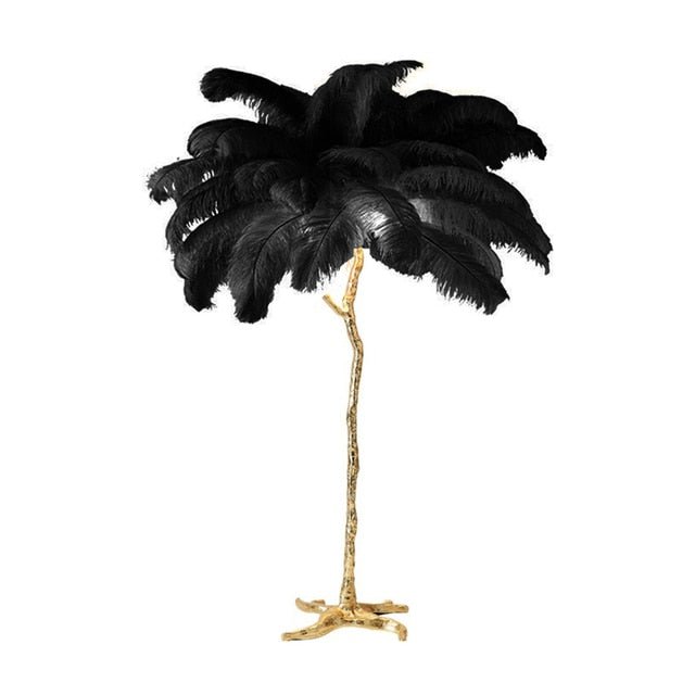Nordic Ostrich Feather Led Floor Lamp - Querencian