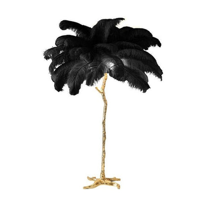Nordic Ostrich Feather Led Floor Lamp - Querencian