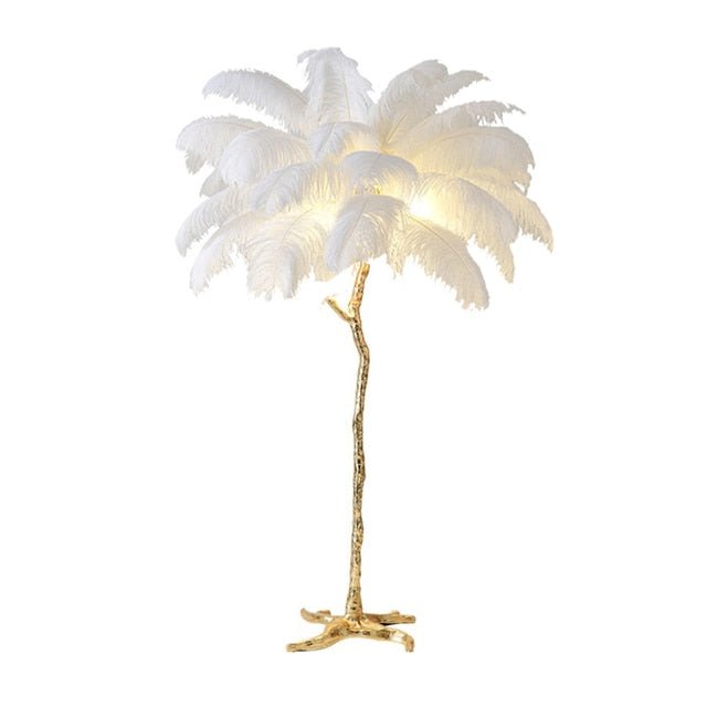 Nordic Ostrich Feather Led Floor Lamp - Querencian