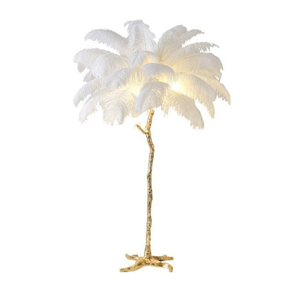 Nordic Ostrich Feather Led Floor Lamp - Querencian