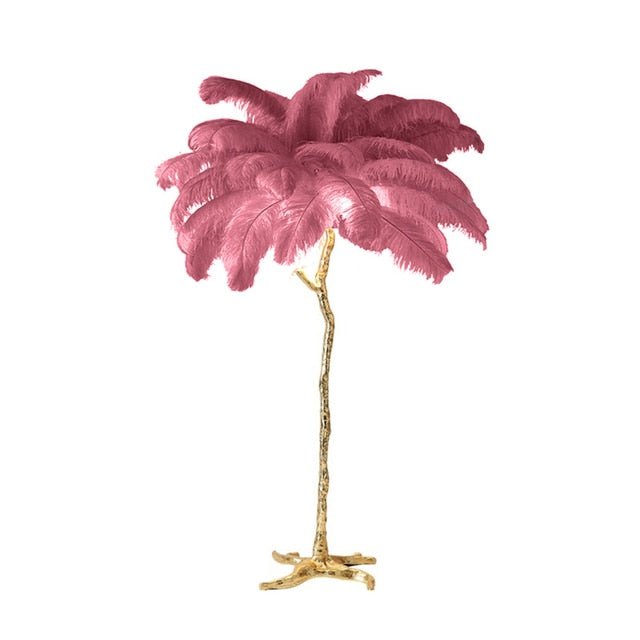 Nordic Ostrich Feather Led Floor Lamp - Querencian