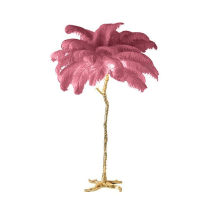 Nordic Ostrich Feather Led Floor Lamp - Querencian
