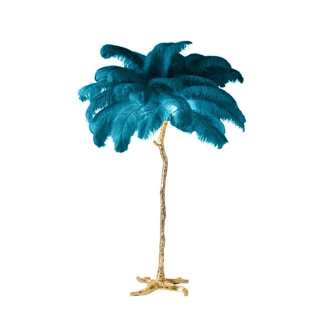 Nordic Ostrich Feather Led Floor Lamp - Querencian