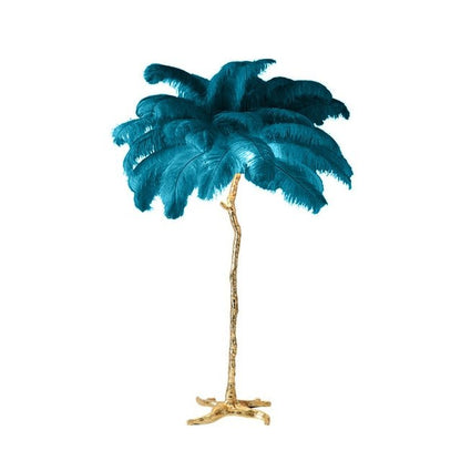 Nordic Ostrich Feather Led Floor Lamp - Querencian