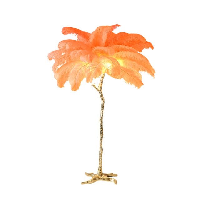 Nordic Ostrich Feather Led Floor Lamp - Querencian