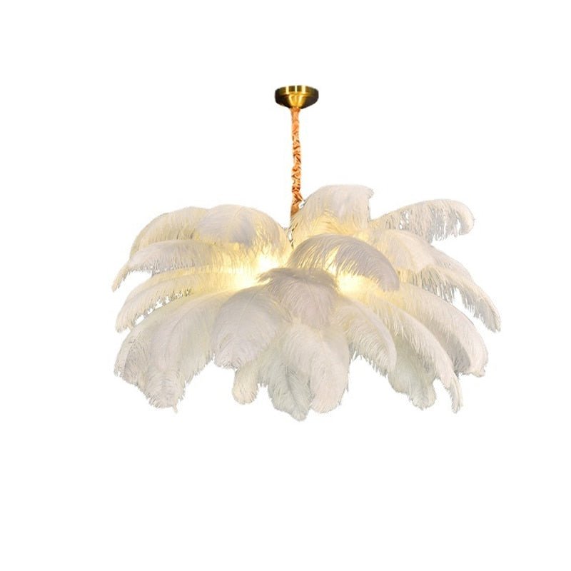 Nordic Ostrich Feather Led Pendant Lights - Querencian