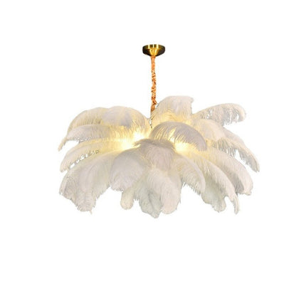 Nordic Ostrich Feather Led Pendant Lights - Querencian