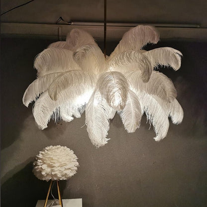 Nordic Ostrich Feather Led Pendant Lights - Querencian