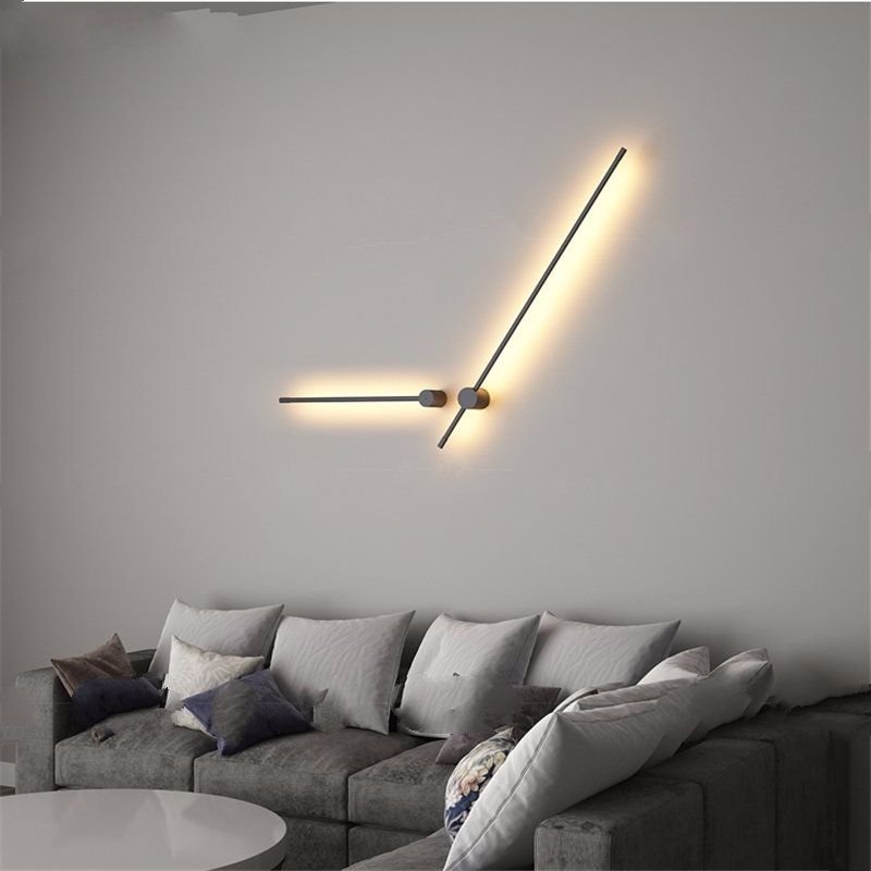 Nordic Simple Geometric Lines LED Wall Lamp - Querencian