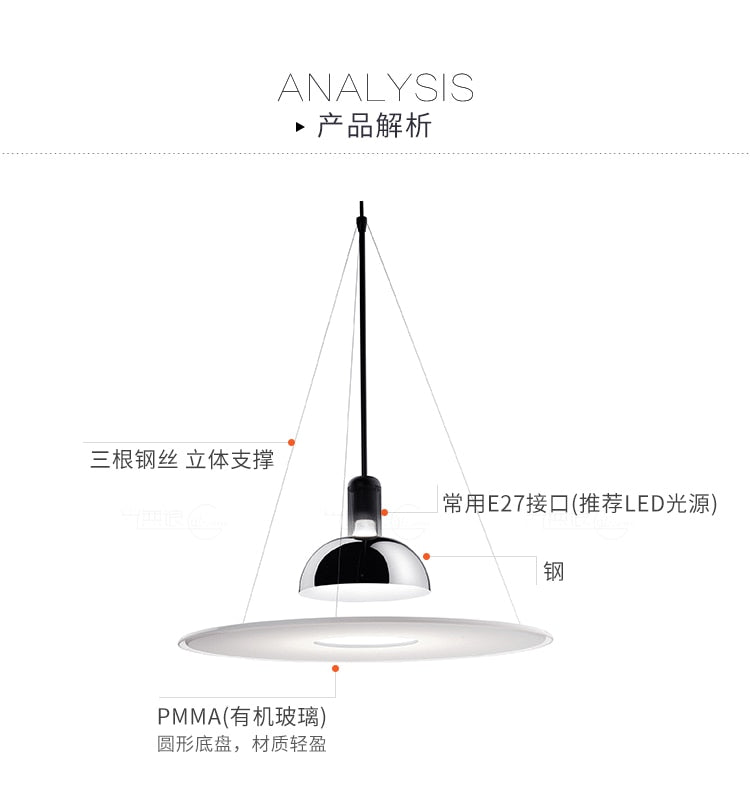 Nordic UFO Lamp Fribi Pendant Light - Querencian