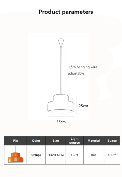 Orange Vintage Bauhaus LED Pendant Lights - Querencian