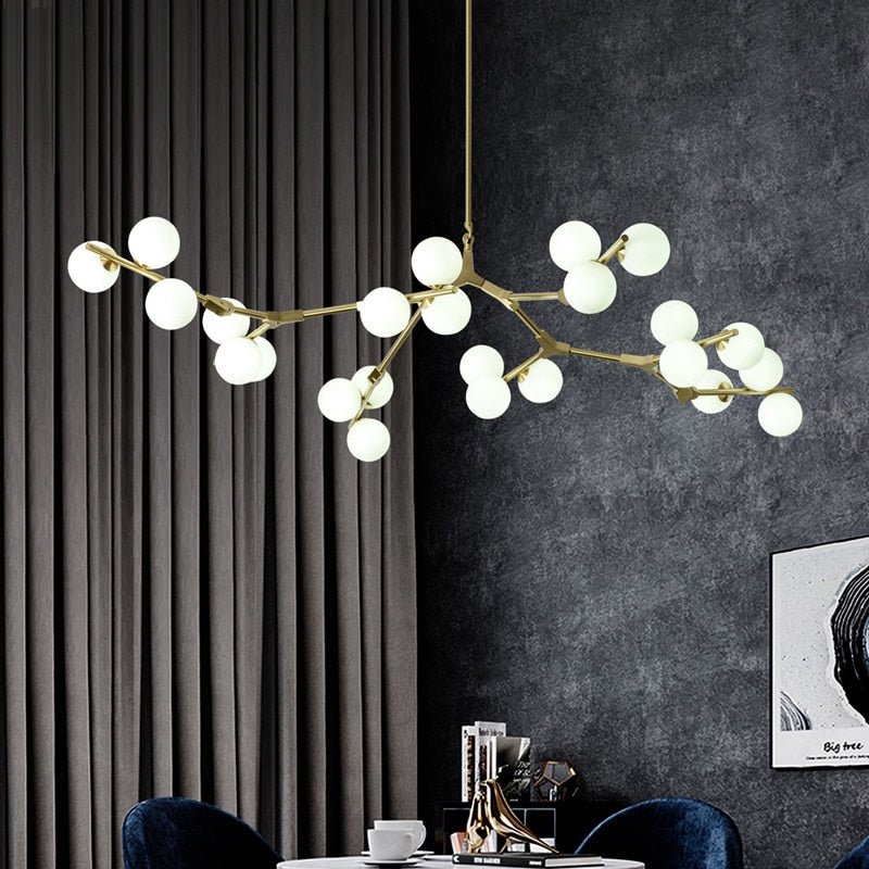 Post Modern Branches Style Glass Balls Chandeliers - Querencian