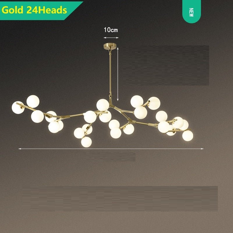 Post Modern Branches Style Glass Balls Chandeliers - Querencian