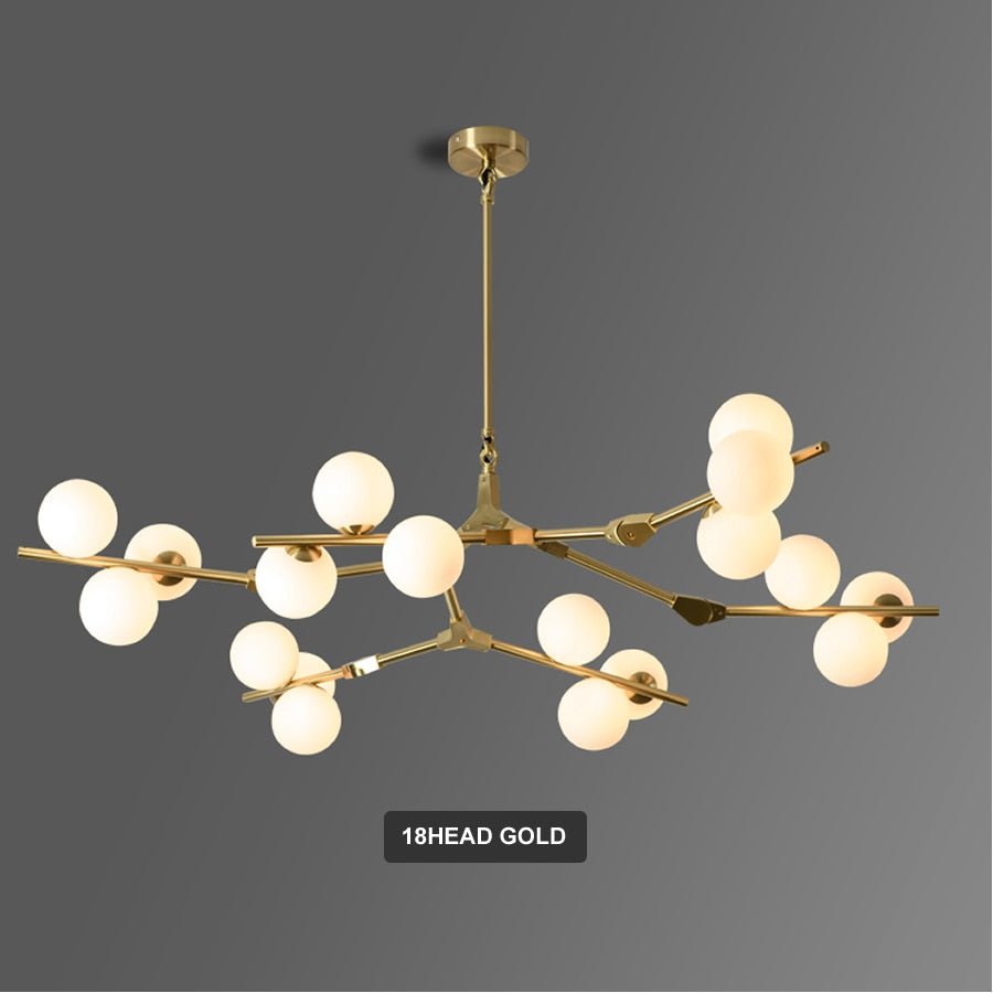 Post Modern Branches Style Glass Balls Chandeliers - Querencian