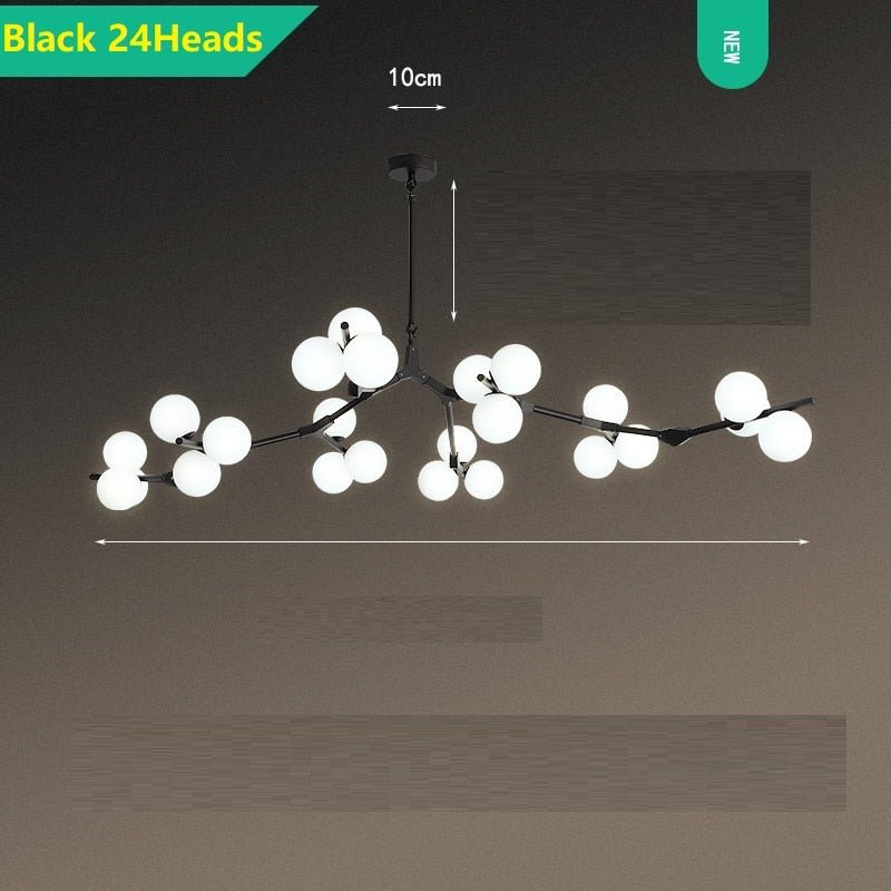 Post Modern Branches Style Glass Balls Chandeliers - Querencian