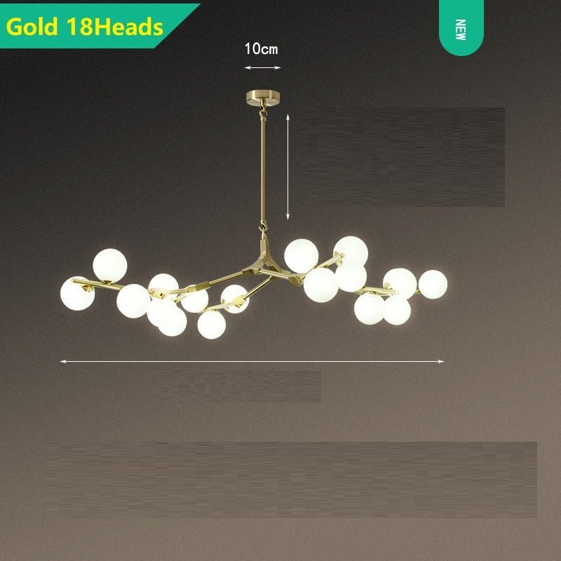 Post Modern Branches Style Glass Balls Chandeliers - Querencian