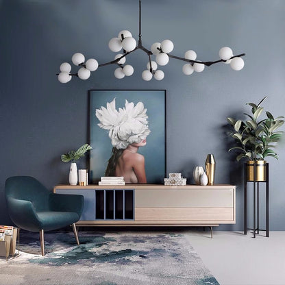 Post Modern Branches Style Glass Balls Chandeliers - Querencian