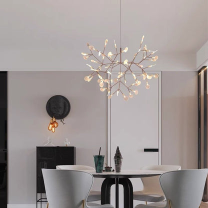 Post-modern Nordic Ring Chandelier for Living Room - Querencian