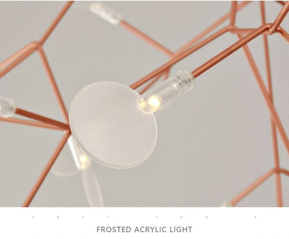 Post-modern Nordic Ring Chandelier for Living Room - Querencian