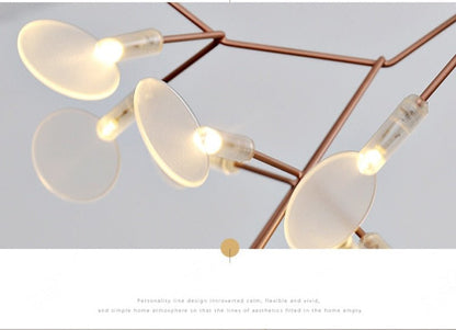 Post-modern Nordic Ring Chandelier for Living Room - Querencian