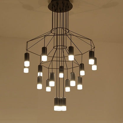 Postmodern Long Chandelier Led Wireflow Chandeliers - Querencian