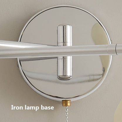 Retractable Hardwired White Swing Arm Wall Sconce - Querencian
