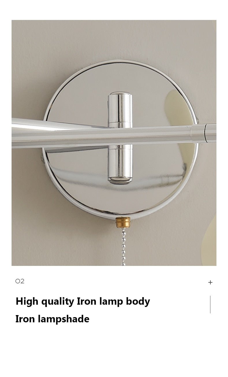 Retractable Hardwired White Swing Arm Wall Sconce - Querencian