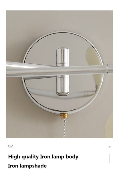 Retractable Hardwired White Swing Arm Wall Sconce - Querencian