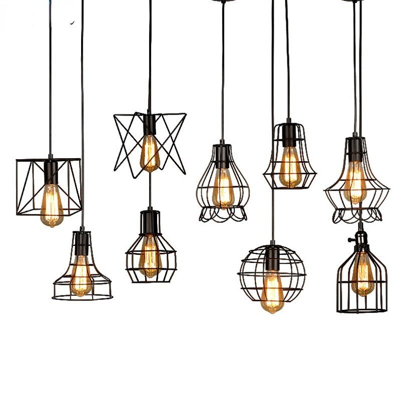 Retro Loft Industrial Iron Vintage Pendant Light - Querencian