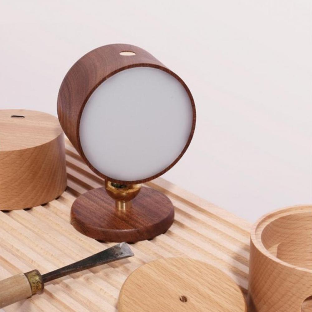 Rotary Wooden Wireless touch switch wall lights - Querencian