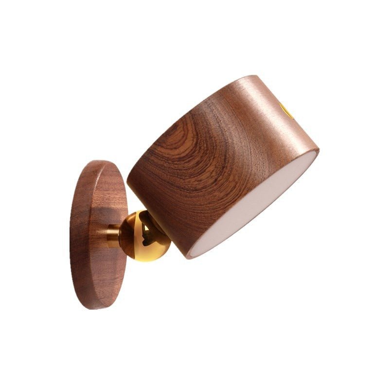 Rotary Wooden Wireless touch switch wall lights - Querencian