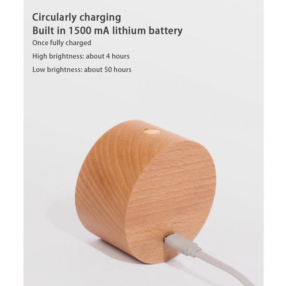 Rotary Wooden Wireless touch switch wall lights - Querencian
